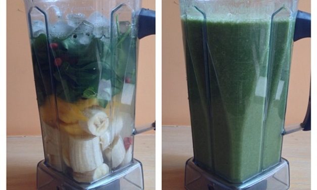 Smoothie plné energie – banán, mango, špenát