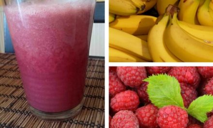 Smoothie maliny s banánem